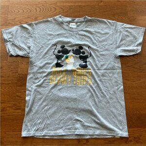 Disney Tee T-Shirt Top Cotton Gray Mickey Minnie Mouse Dole Whip Custom Gildan